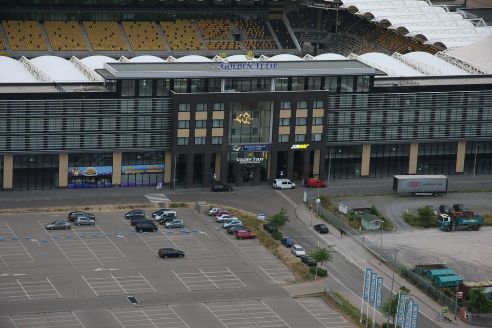 Het toekomstige Fletcher-hotel in het stadion van Roda JC 