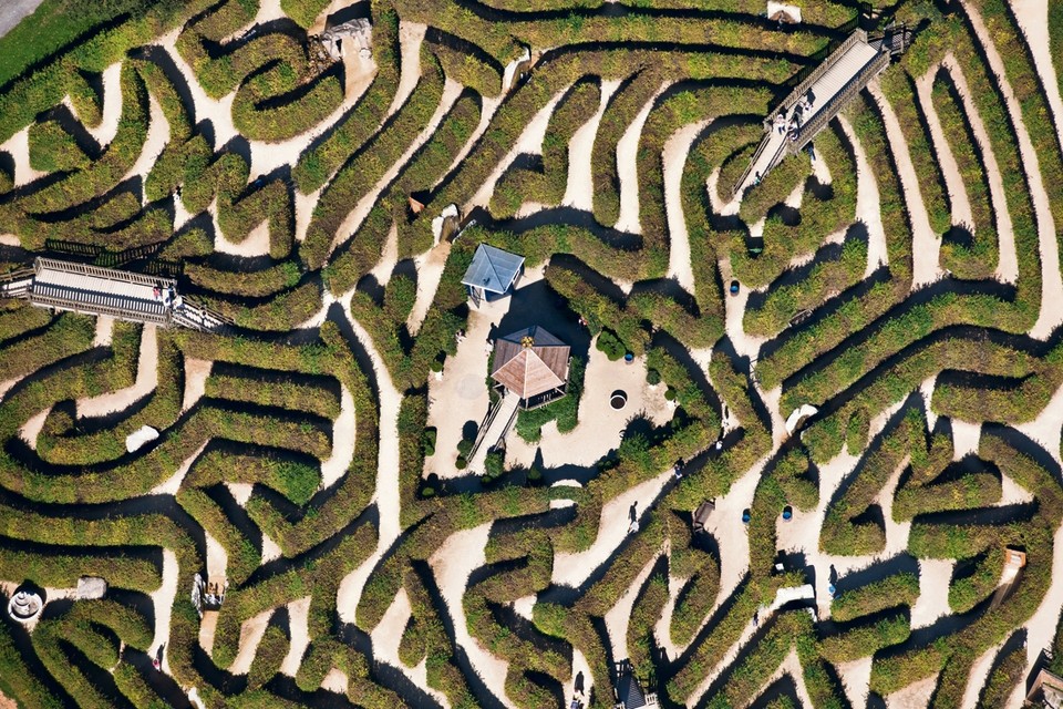 Het labyrint bij het Drielandenpunt in Vaals. 