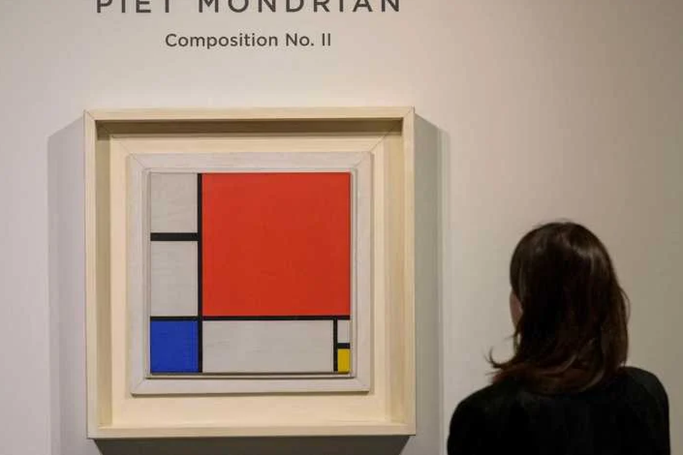 Compositie II van Mondriaan. 