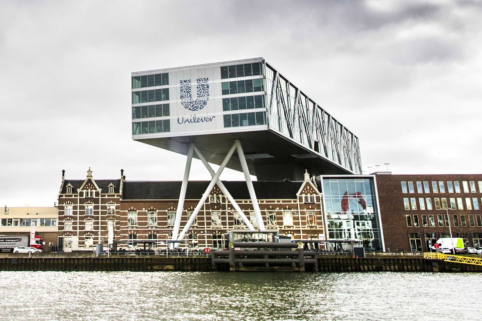 Het kantoor van Unilever in Rotterdam. 