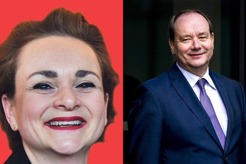 De nieuwe staatssecretarissen van Financiën: Alexandra van Huffelen en Hans Vijlbrief. 