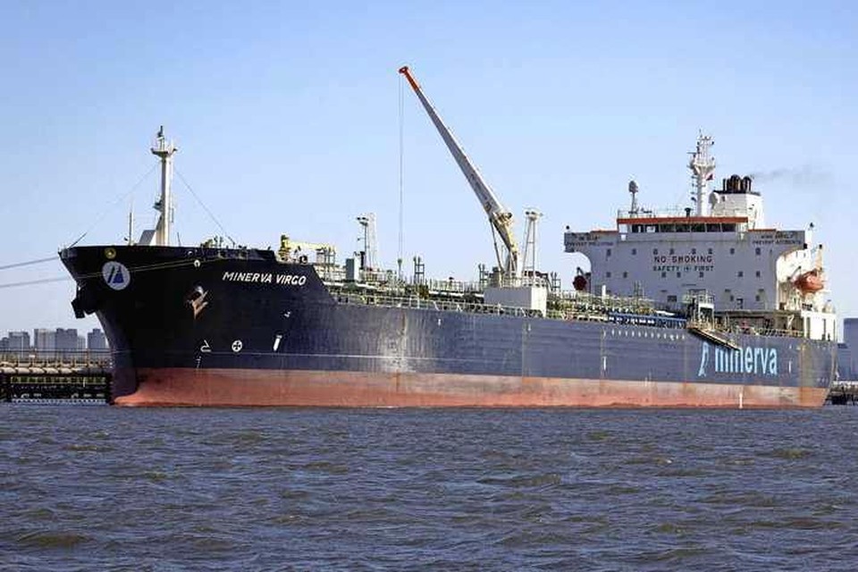 Olietanker Minerva Virgo vaart een Russische haven uit vlak na de Russische inval in Oekraïne in februari. 