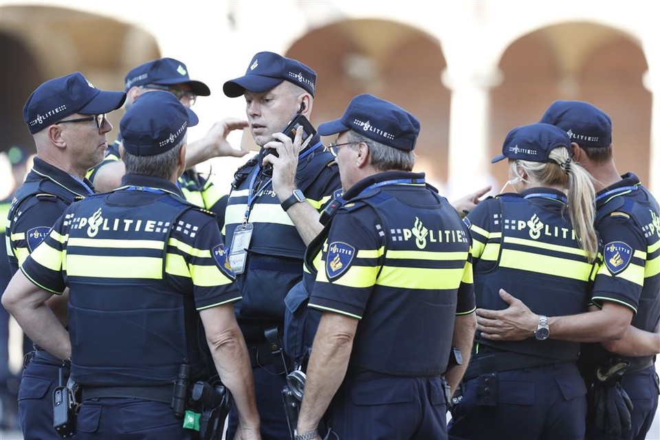 Beveiliging rondom het Binnenhof op Prinsjesdag.