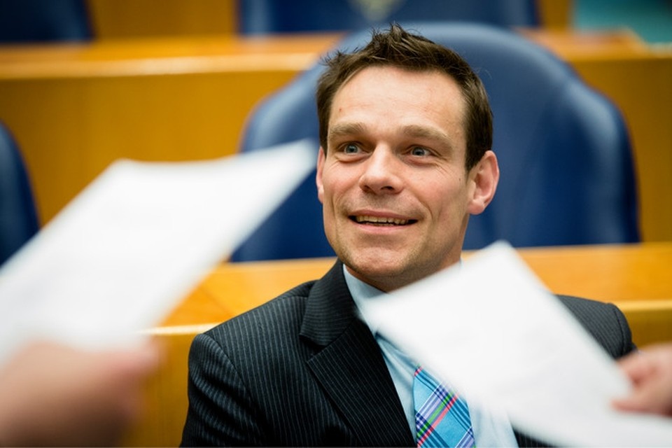 Martijn van Helvert (CDA) tijdens een debat in de Tweede Kamer. 