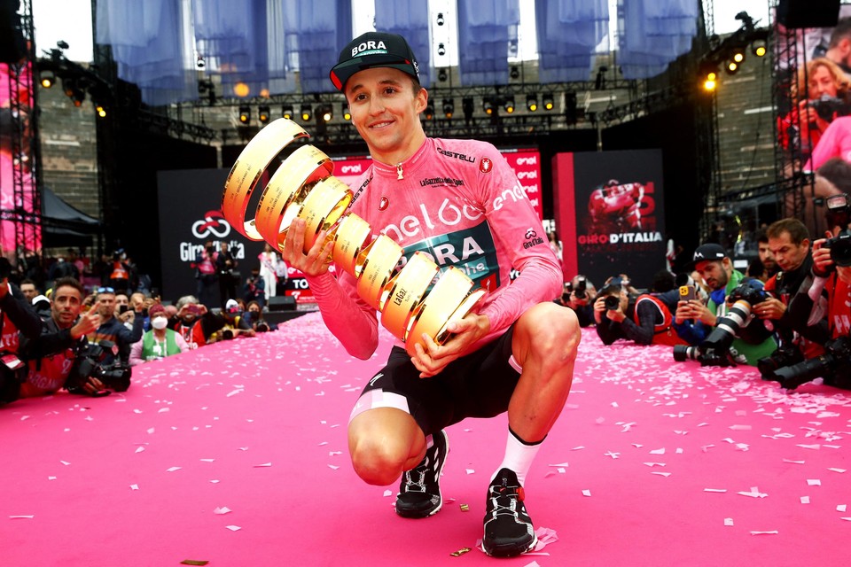 L'australiano Jay Hindley ha vinto il Giro d'Italia quest'anno. 